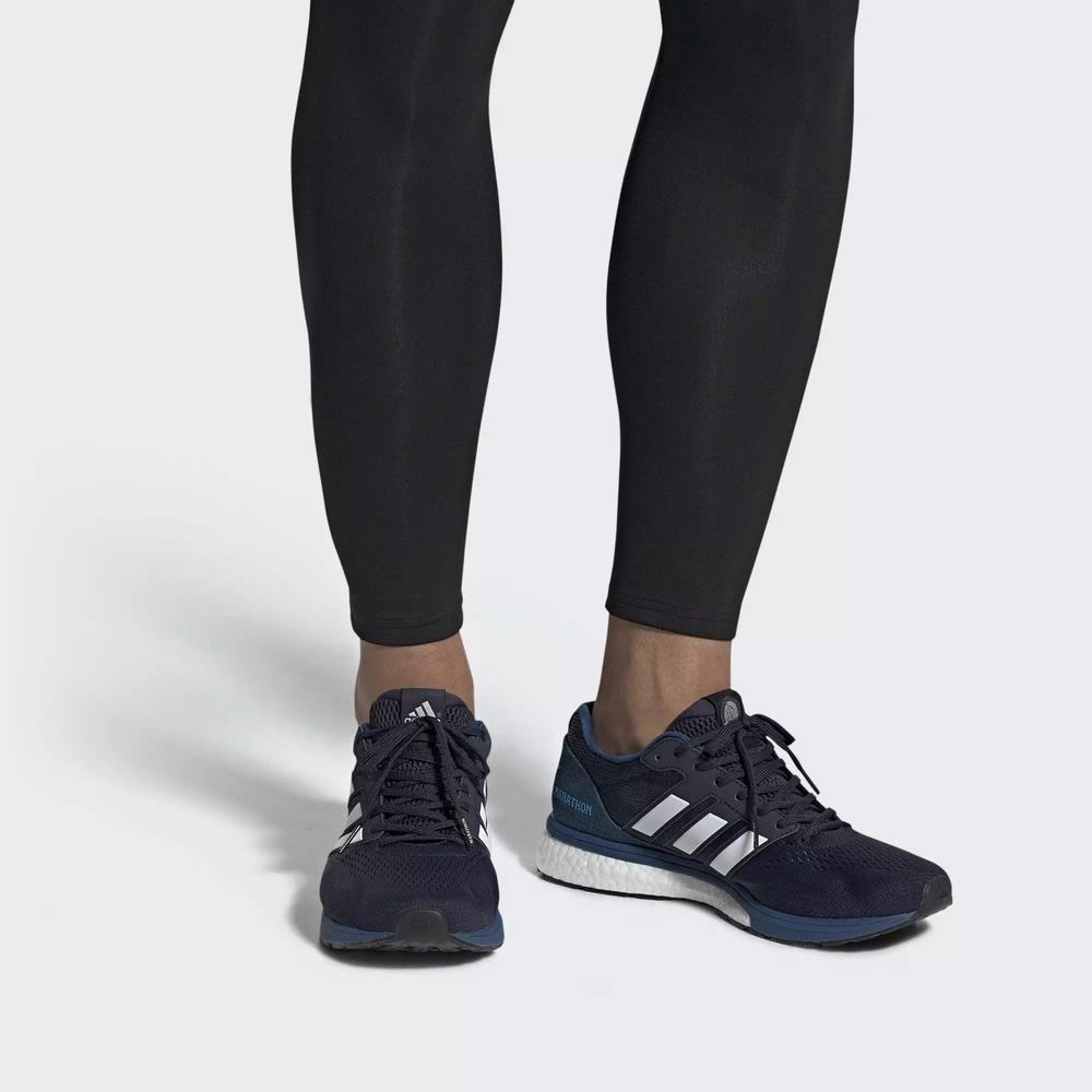 Adidas Adizero Boston 7 Tenis Para Correr Azules Para Hombre (MX-51804)